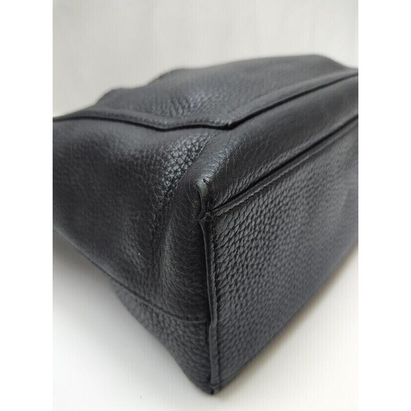 Brighton Black Pebbled Leather Pockets Double Handles Tote Shoulder Bag - Picture 8 of 14